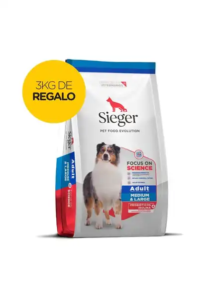 Alimento Balanceado Seco Sieger Adult Medium & Large Breed 15 kg para Perros