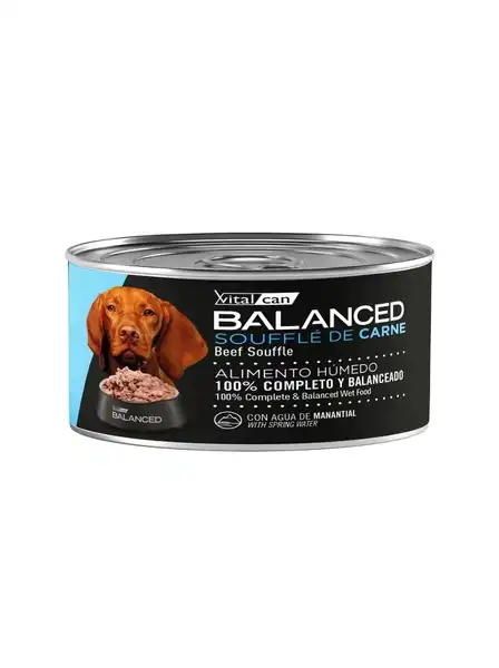 VITALCAN BALANCED SOUFFLE DE CARNE PERRO ADULTO 85G X 12U