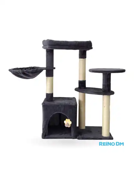 BEEPAW ARBOL P/GATOS BEEPAW TERCIOPELO VIOLETA 106X40X119CM MOD5