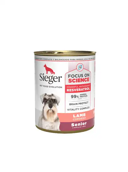 SIEGER SENIOR DOG CORDERO 340GR EO 