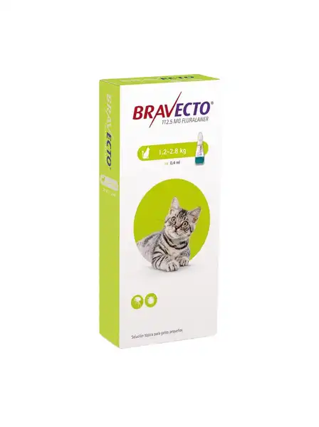 MSD BRAVECTO SPOT ON 112MG GATOS 1,2 A 2,8KG
