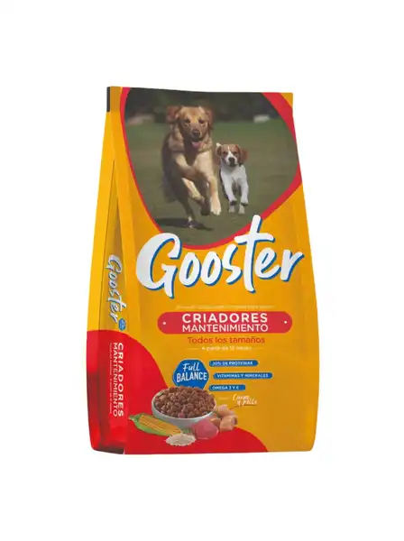 Alimento Balanceado Seco Gooster Criadores Mantenimiento X 22 kg para Perros