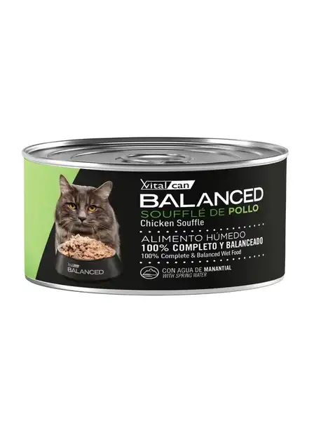 VITALCAN BALANCED SOUFFLE DE POLLO GATO ADULTO CASTRADO 85G X 12U 