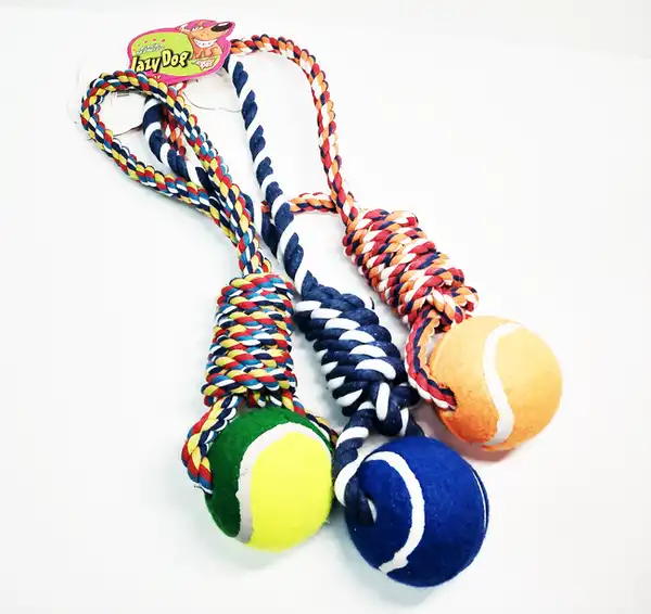 IMPORTADO Manija soga c/pelota tennis