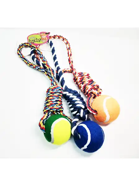 IMPORTADO Manija soga c/pelota tennis