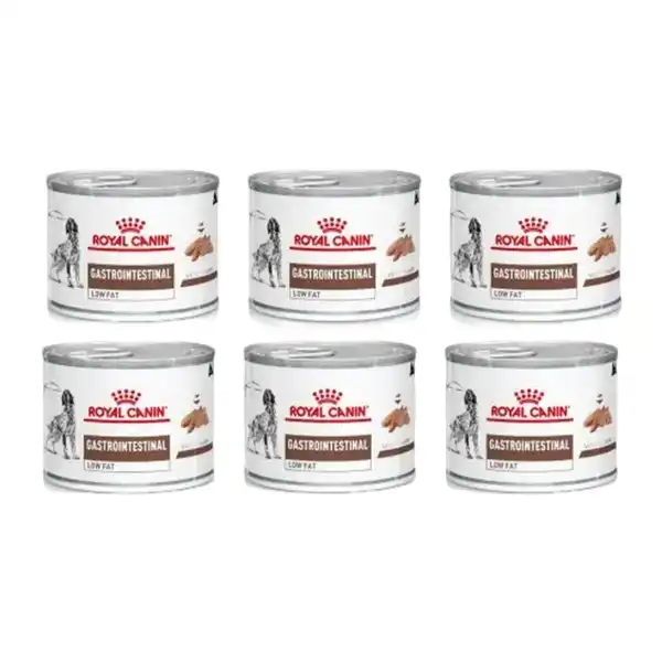 ROYAL GASTRO INTESTINAL LOW FAT DOG LATA 200 GR X6 UNIT