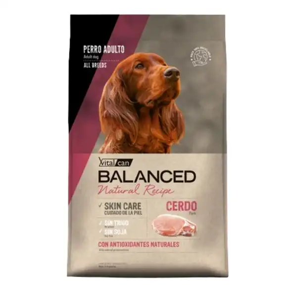 VITALCAN BALANCED NATURAL RECIPE CERDO 3KG - PERRO