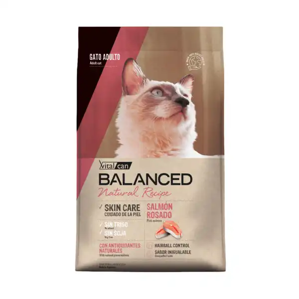 VITALCAN BALANCED GATO ADULTO NATURAL RECIPE SALMON 3 KG