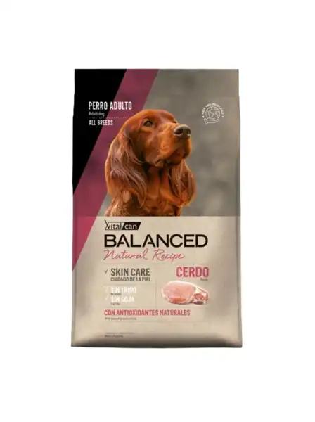 VITALCAN BALANCED NATURAL RECIPE CERDO 15KG  - PERRO