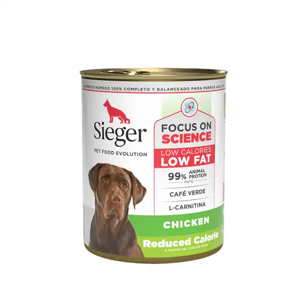 SIEGER REDUCE CALORIE DOG WET LATA 340GRS