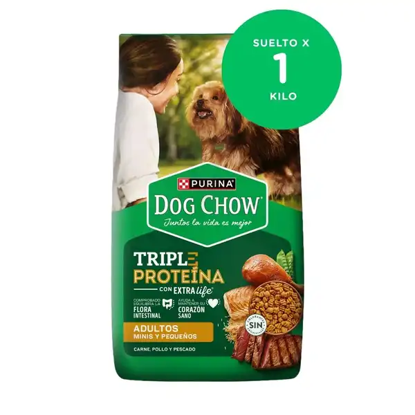 DOGCHOW ADULTOS MINI Y PEQUEÑOS TRIPLE PROTEINA 20KG (X KG SUELTO) 