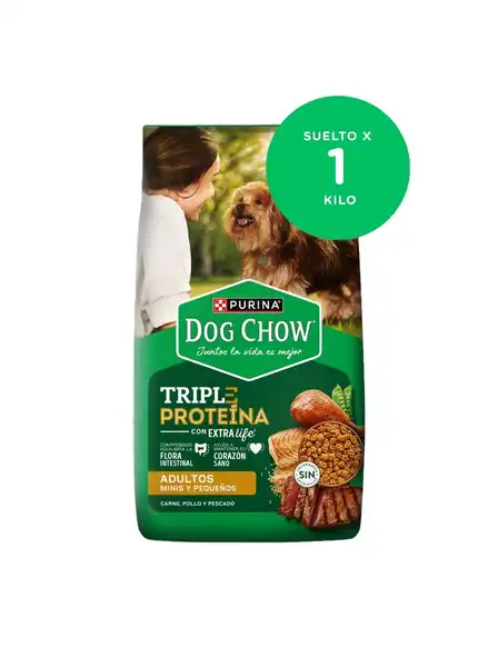 DOGCHOW ADULTOS MINI Y PEQUEÑOS TRIPLE PROTEINA 20KG (X KG SUELTO) 