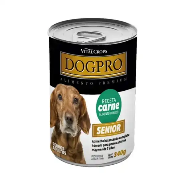 DOGPRO ADULTO PERRO SENIOR LATA 340GR SABOR CARNE 