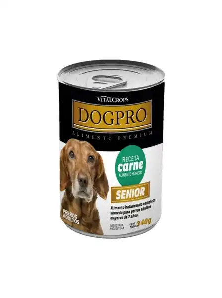 DOGPRO ADULTO PERRO SENIOR LATA 340GR SABOR CARNE 