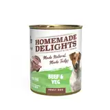 HOMEMADE DELIGHTS BEEF & VEG ADULT DOG X 340 GR. EO
