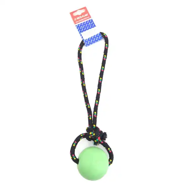 PETSPLAST PELOTA DE GOMA MEDIANA SOGA ALPINA 8MMX25CM S402