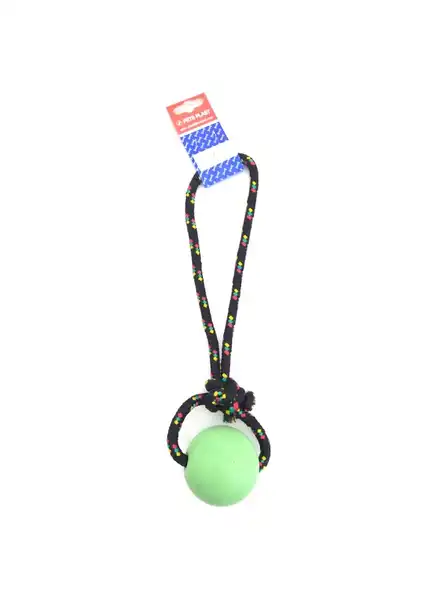 PETSPLAST PELOTA DE GOMA MEDIANA SOGA ALPINA 8MMX25CM S402