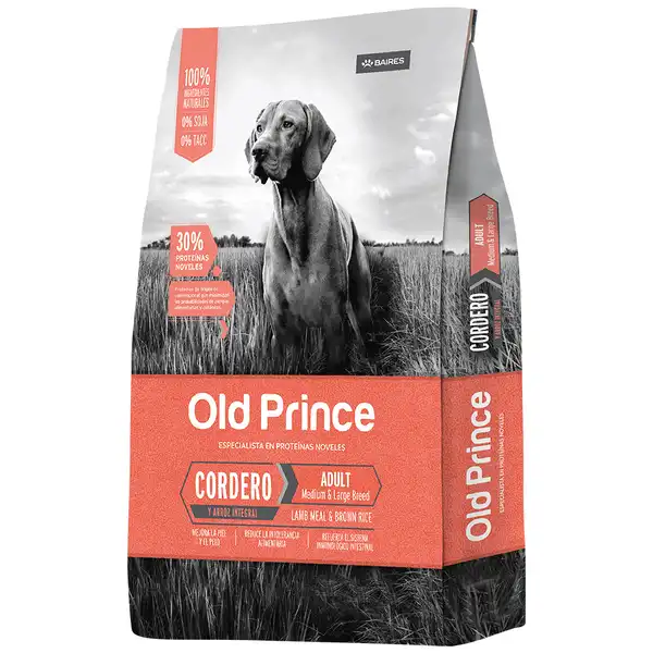 OLDPRINCE NOVEL CORDERO Y ARROZ ADULTOS LARGE 15KG