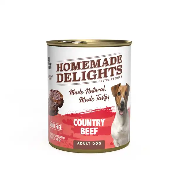 HOMEMADE DELIGHTS COUNTRY BEEF ADULT DOG LATA X 340 GR. EO