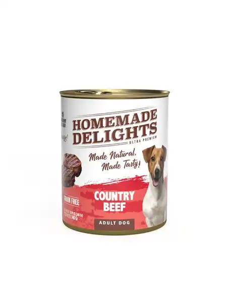 HOMEMADE DELIGHTS COUNTRY BEEF ADULT DOG LATA X 340 GR. EO