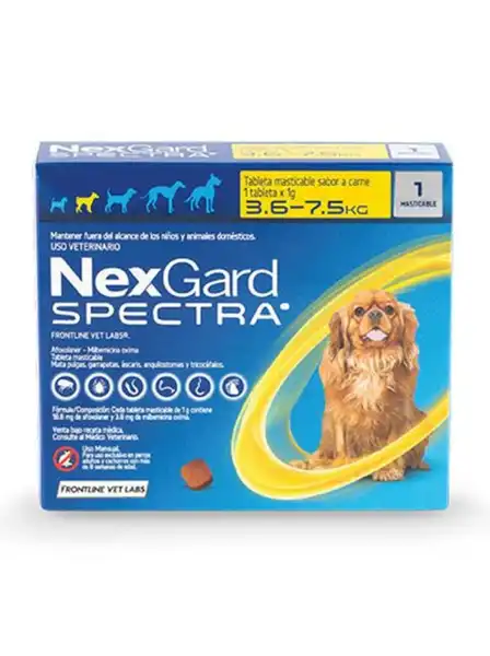 MERIAL  NEXGARD SPECTRA "S" TABL. MAST. 3.6 - 7.5KG