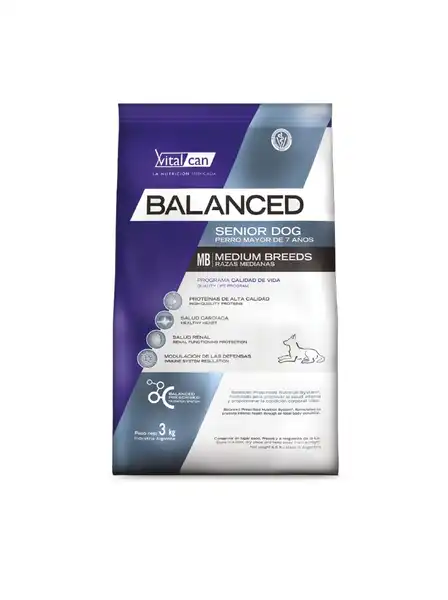 VITALCAN BALANCED SENIOR RAZA MEDIANA 3KG