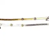 PER-ROS COLLAR GATOS FLOWER SILVER GOLD - 