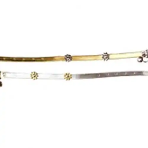 PER-ROS COLLAR GATOS FLOWER SILVER GOLD - 