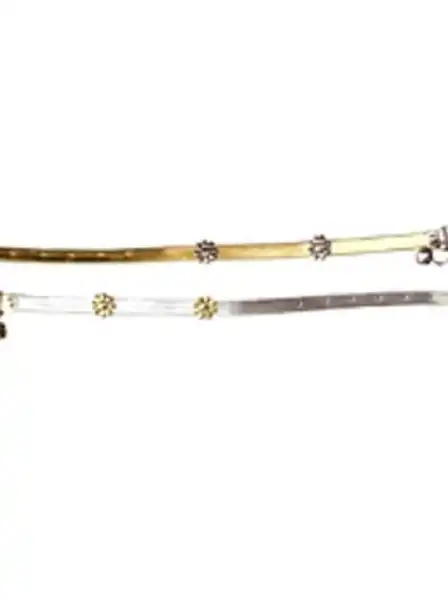 PER-ROS COLLAR GATOS FLOWER SILVER GOLD - 