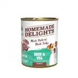 HOMEMADE DELIGHTS  BEEF & VEG PERRO PUPPY X 340 GR. EO
