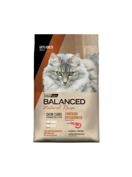 VITALCAN BALANCED GATO ADULTO NATURAL RECIPE CORDERO 3 KG