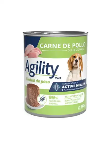 AGILITY + DOG WEIGHT CONTROL LATA  X 340 GR 