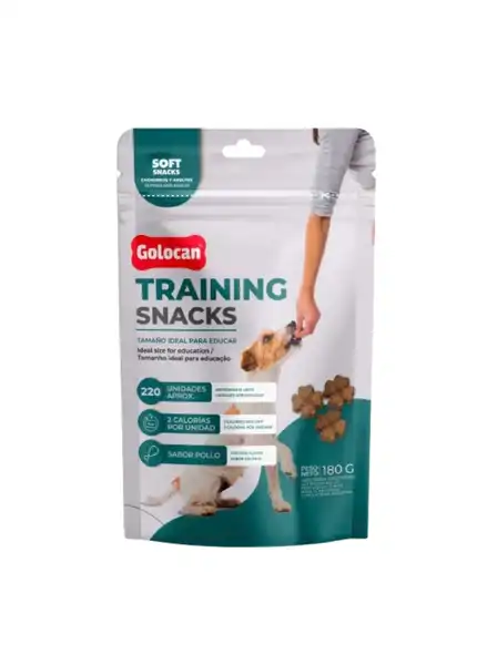 GOLOCAN TRAINING SNACKS 12 DOYPACK CON ZIPPER X 180GR (X UNIDAD) 