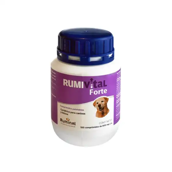 RUMINAL S.A RUMIVITAL FORTE 10 KG - PERROS 800 MG X 100 COMP 