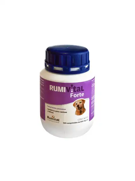 RUMINAL S.A RUMIVITAL FORTE 10 KG - PERROS 800 MG X 100 COMP 