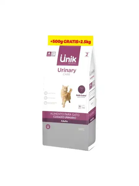 UNIK GATO URINARY CARE 2KG + 0,5KG DE REGALO