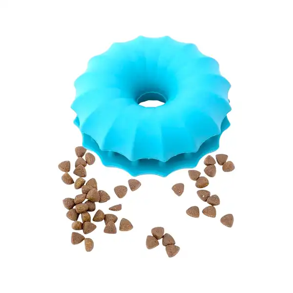 RASCALS DONA DISPENSADOR DE ALIMENTO DE GOMA  AZUL  7X3.2CM