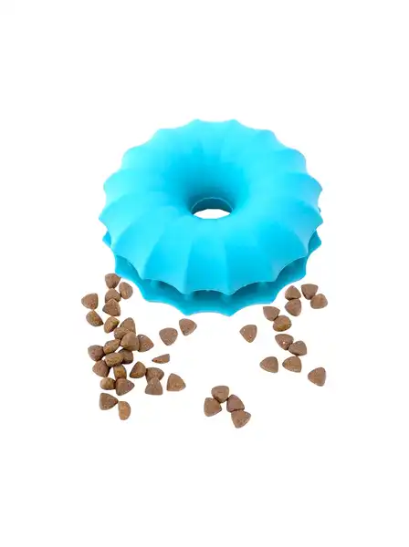 RASCALS DONA DISPENSADOR DE ALIMENTO DE GOMA  AZUL  7X3.2CM