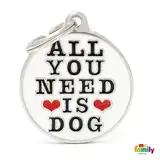 MY FAMILY MEDALLA CHARMS ALL YOU NEED IS DOG CH17NEEDOG