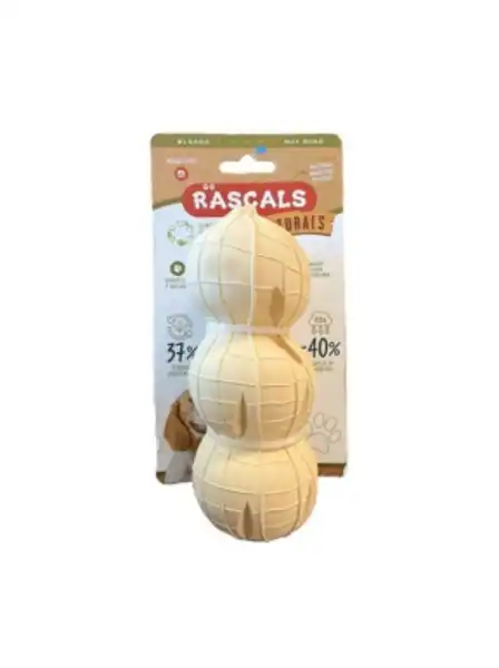 RASCALS JUGUETE SOLIDO PARA PERROS RESISTENTE NATURAL 14.5X6CM