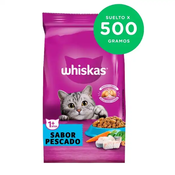 WHISKAS ADULTO +1 SABOR PESCADO 20 (X 0,5KG SUELTO) 