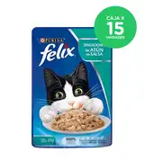 FELIX POUCH SENSACIONES DE ATUN EN SALSA  (CAJA X 15 UNIDADES)