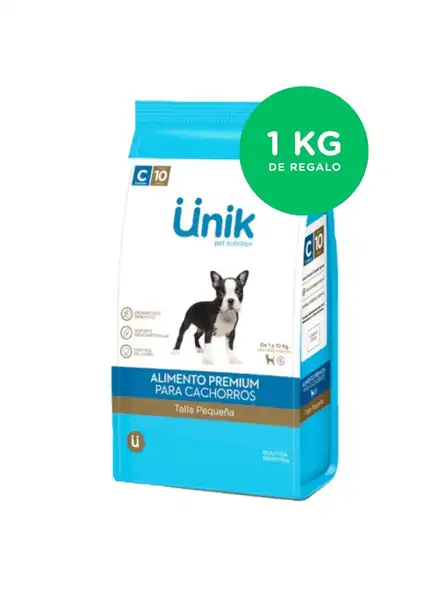 UNIK PERRO CACHORRO TALLA PEQUEÑA 3KG + 1 KG DE REGALO (4KG)