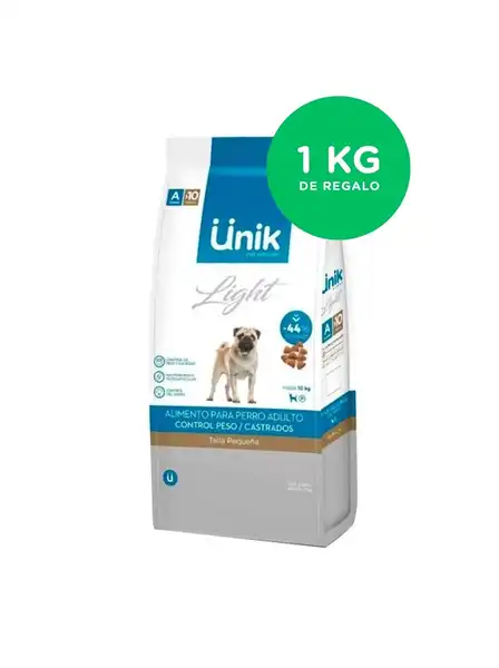 UNIK PERRO ADULTO TALLA PEQUEÑA CONTROL DE PESO/CASTRADOS 3KG+1KG REGALO