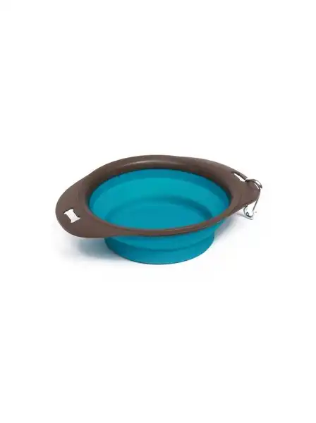 M-PETS ON THE ROAD FOLDABLE BOWL - TURQUESA L
