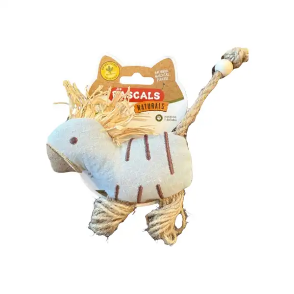 RASCALS JUGUETE CEBRA PARA GATO CON CATNIP LINO, YUTE Y ALGODÓN 19X14 CM