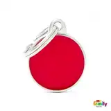 MY FAMILY MEDALLA HANDMADE ROUND SMALL RED BH30