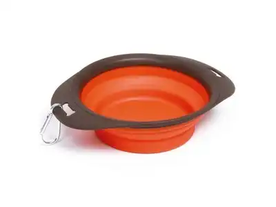 M-PETS ON THE ROAD FOLDABLE BOWL - NARANJA L