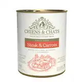 CHIENS&CHATS C & C STEAK & CARROTS ADULT DOG  X 340G EO
