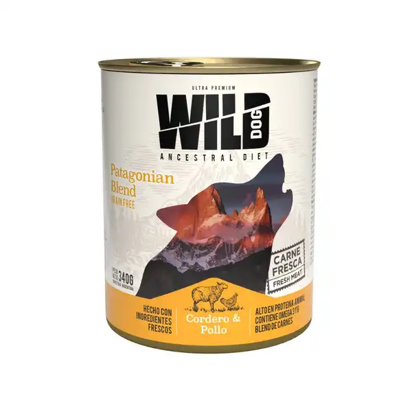 WILD  PB PERRO CORDERO & POLLO X 340G
